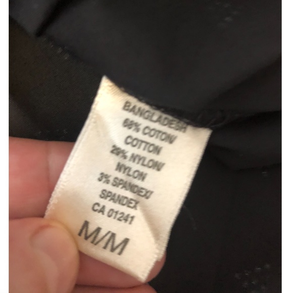 Navy blue and white button down cotton blend sleeveless shirt NWT - Picture 4 of 4